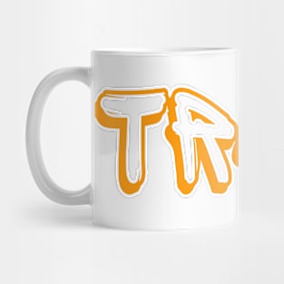 tR45h - Orange and White - Front Mug